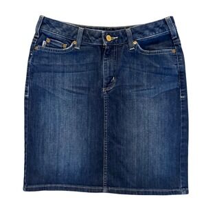 Carhartt Original‎ Fit Mini Denim Skirt Dark Wash Women's Size 2 Preppy Ivy